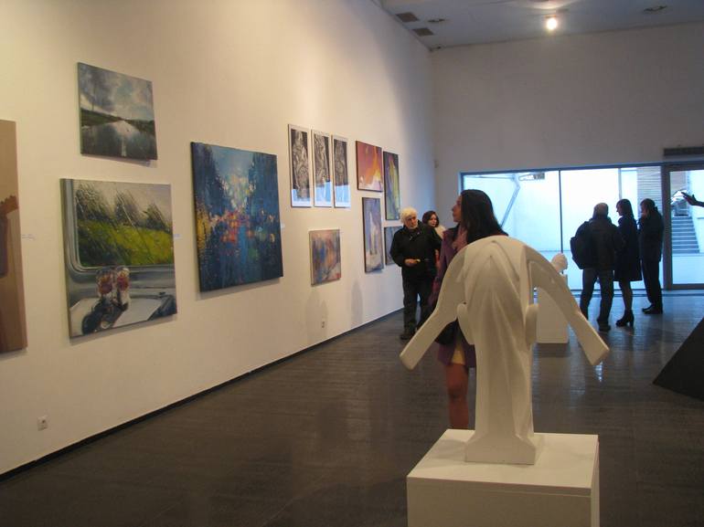 Original Abstract Expressionism Transportation Painting by Anatolii Varvarov