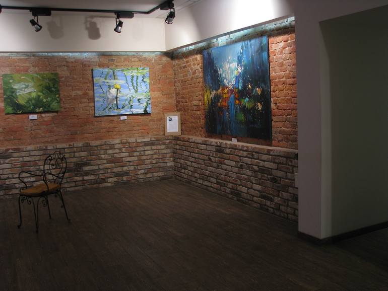 Original Abstract Expressionism Transportation Painting by Anatolii Varvarov