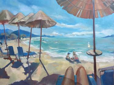 Print of Figurative Beach Paintings by Svetlana Kornilova