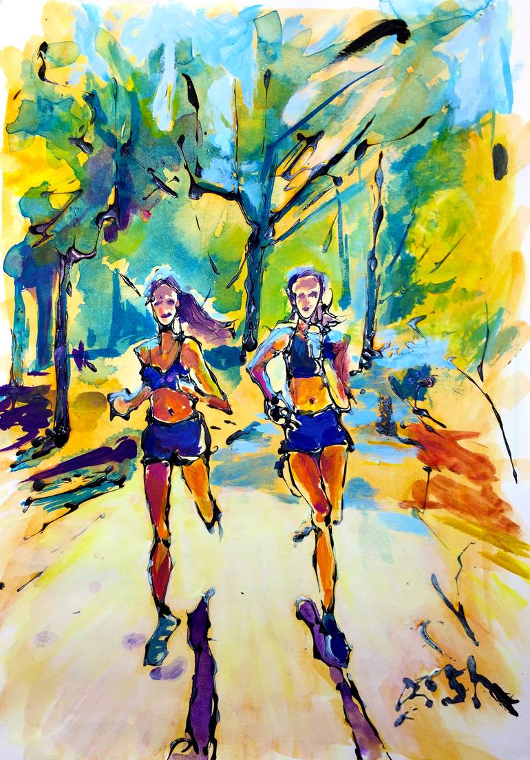 Let's Run Away Together Painting by Gosha Gibek