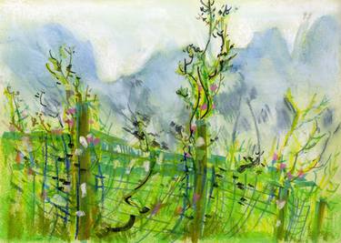Print of Landscape Drawings by Li Ya Li