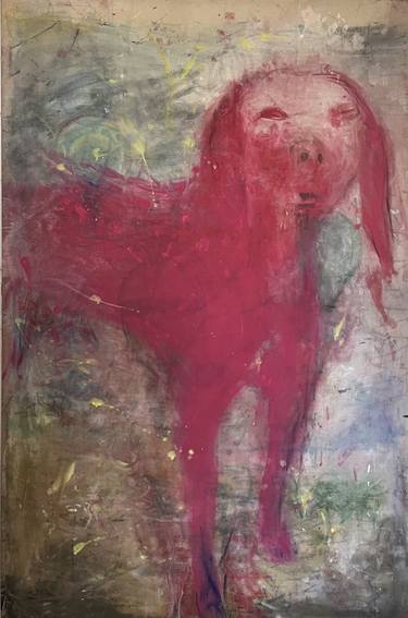 Original Abstract Dogs Paintings by Claudia und Christina