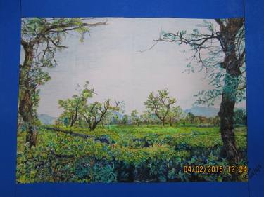 Print of Realism Garden Paintings by pallabita guha