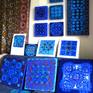 Series of 'little blue worlds ' in the studio