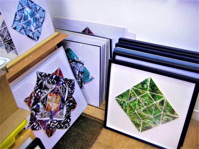 Original Other Geometric Collage by Jonet Harley-Peters