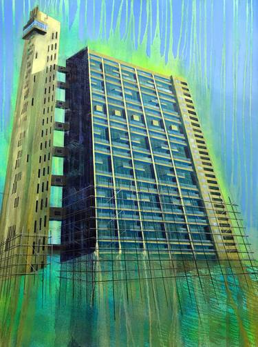 Original Expressionism Architecture Paintings by Luke M Walker