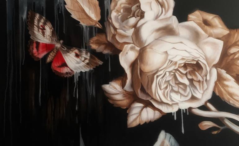 White Rose Painting by Alex S | Saatchi Art