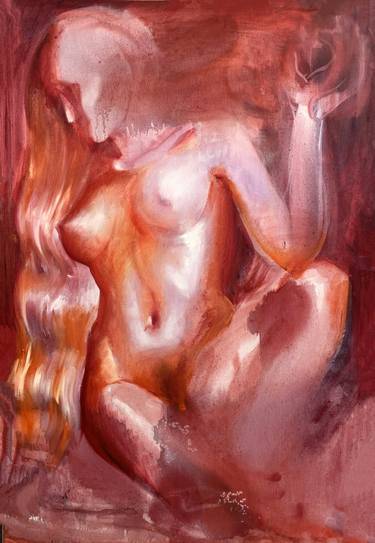 Original Figurative Nude Paintings by Alex S