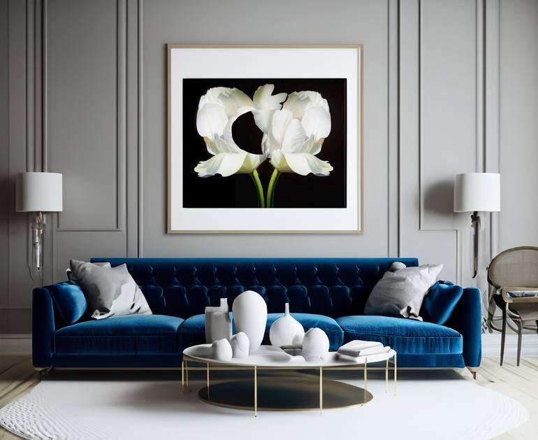 Original Baroque Floral Painting by Alex S