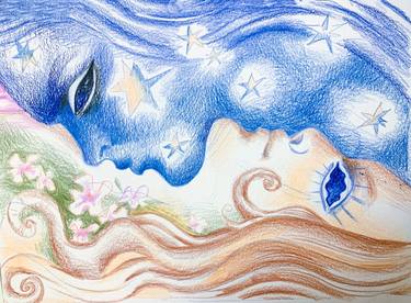 Original Abstract Classical Mythology Drawings by Alex S