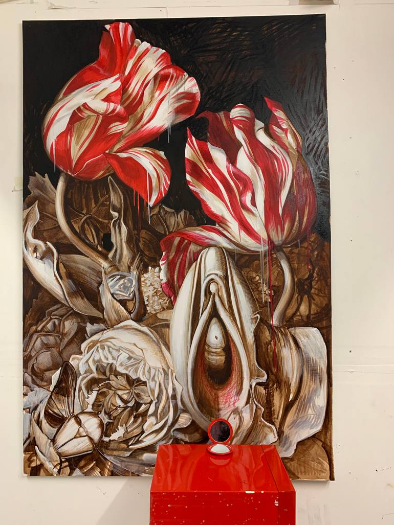 Original Conceptual Botanic Painting by Alex S