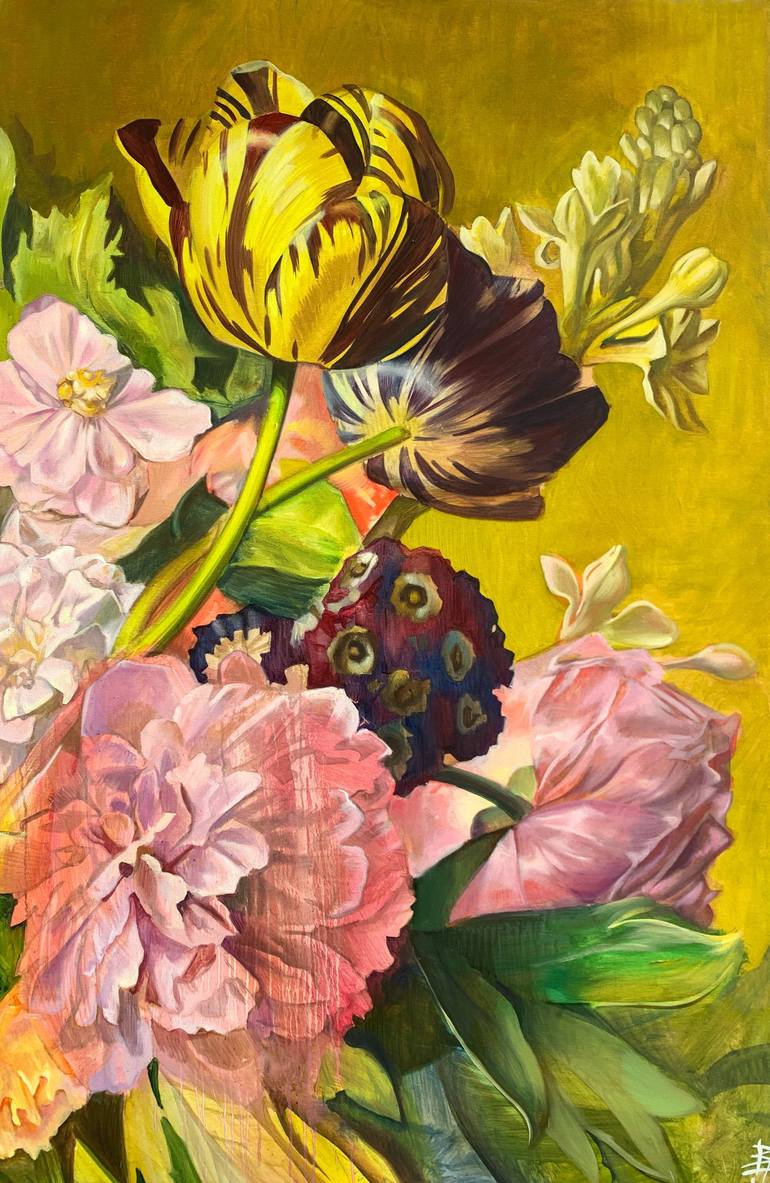 Original Figurative Botanic Paintings by Alex S