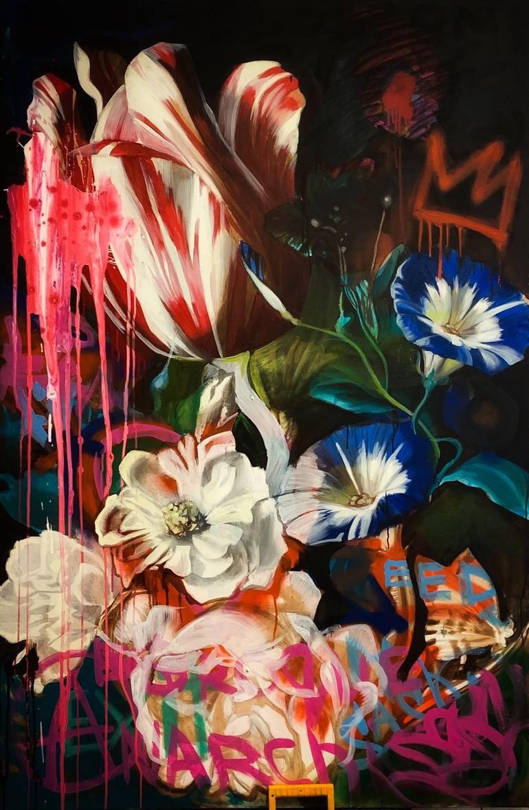 Original Contemporary Floral Paintings by Alex S