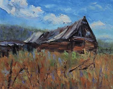 The Old Barn Painting By Linda Mooney Saatchi Art
