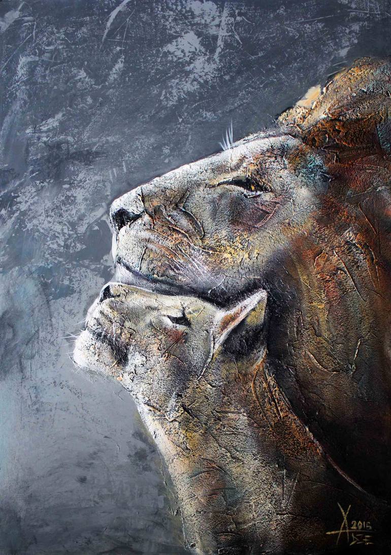 Original Fine Art Animal Painting by Alla Dzevaltovska