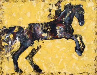 Print of Impressionism Horse Paintings by Alla Dzevaltovska