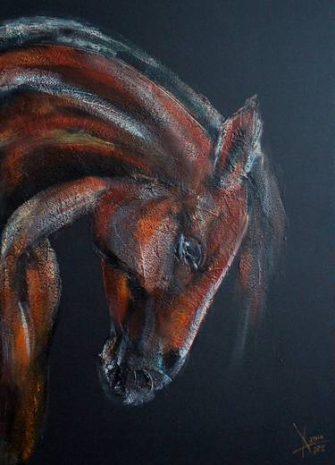 Original Horse Paintings by Alla Dzevaltovska