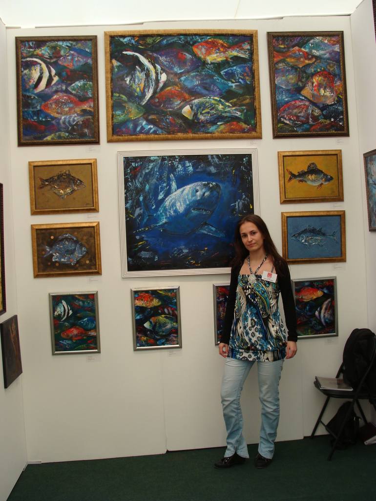 Original Fish Painting by Alla Dzevaltovska