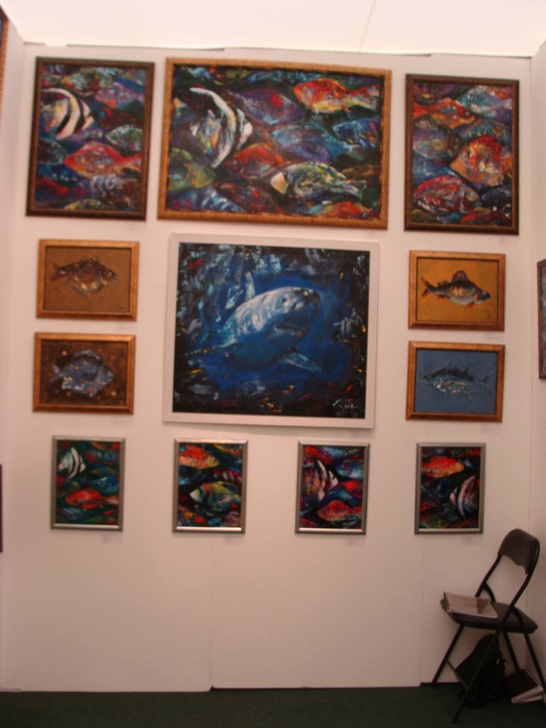 Original Fish Painting by Alla Dzevaltovska