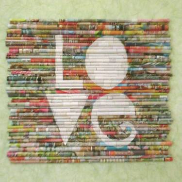 Original Modern Love Collage by Laurie Brown