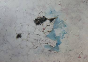 Print of Cats Paintings by D K W