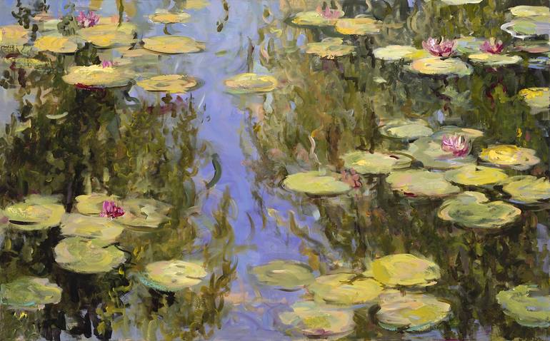 Water Lillies (Giclee Limited Edition Print) Painting by Jerry Georgeff ...