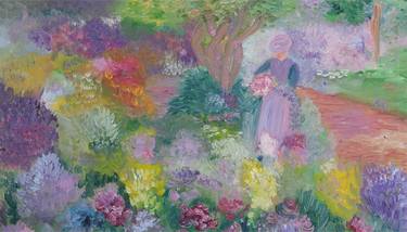 Original Impressionism Floral Painting by Sarit Silverberg