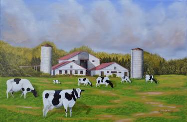 Original Cows Paintings by Gary Delancey