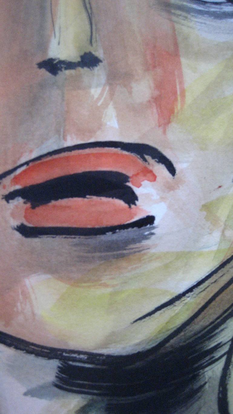 Original Expressionism People Painting by Caroline Peter