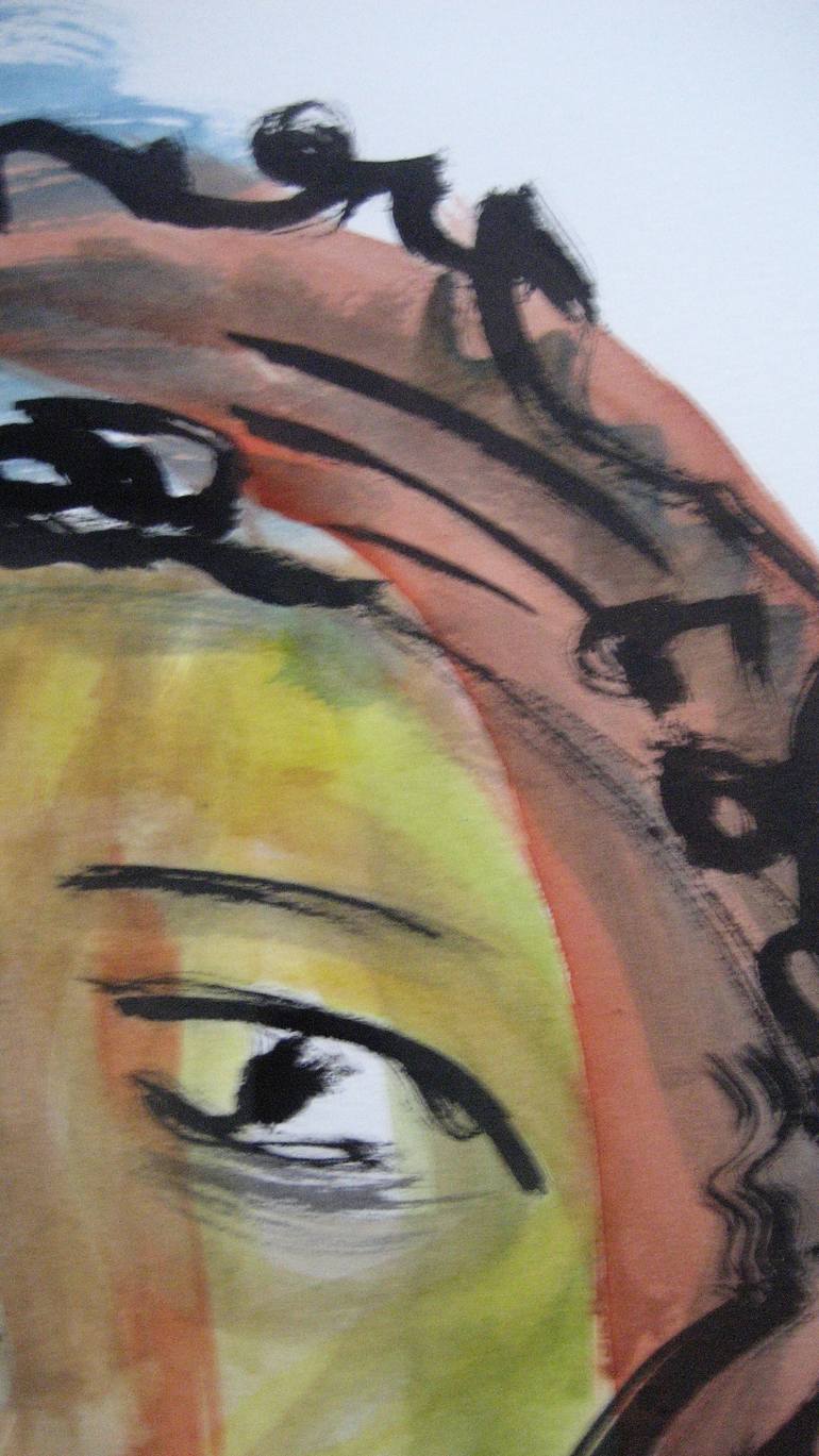 Original Expressionism People Painting by Caroline Peter
