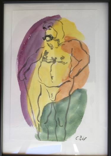 Print of Expressionism Men Paintings by Caroline PETER