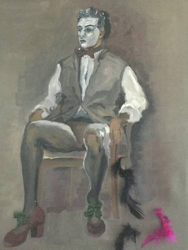 Original Dada Portrait Paintings by Caroline PETER