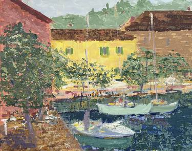 Original Impressionism Boat Paintings by Daria Zakharova