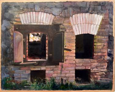 Original Realism Architecture Painting by Bezalel Levy