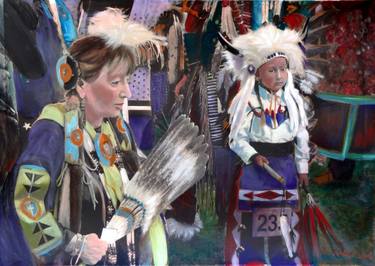 Powwow, Woman and Child thumb