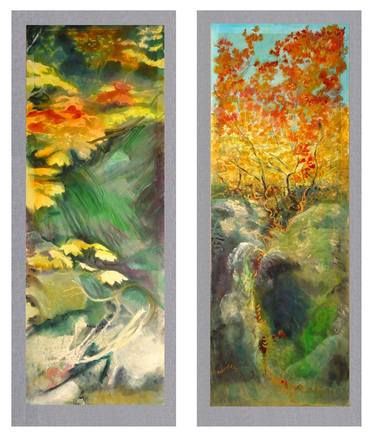 Original Impressionism Nature Paintings by Bezalel Levy