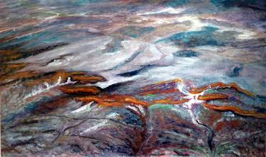 Original Abstract Aerial Paintings by Bezalel Levy