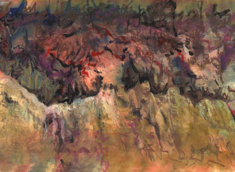 Original Expressionism Landscape Painting by Bezalel Levy