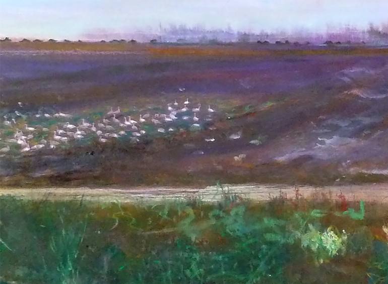 Original Impressionism Landscape Painting by Bezalel Levy