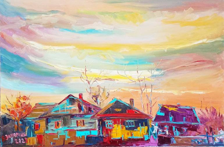 Print of Contemporary Landscape Paintings by Bogdan Vynarchyk