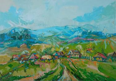 Original Rural life Paintings by Bogdan Vynarchyk