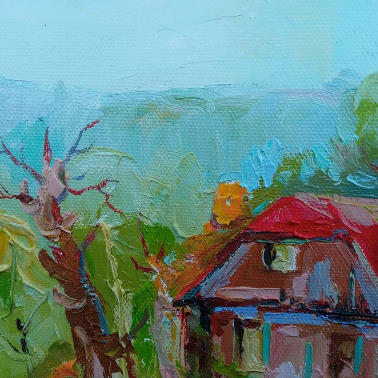 Original Expressionism Landscape Painting by Bogdan Vynarchyk