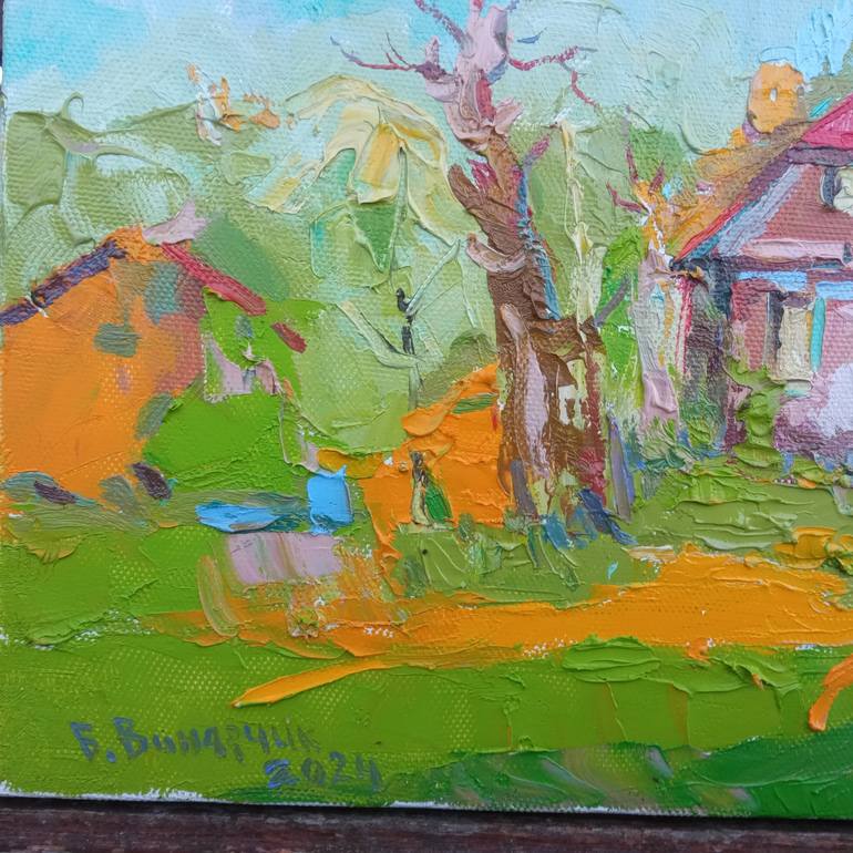 Original Expressionism Landscape Painting by Bogdan Vynarchyk