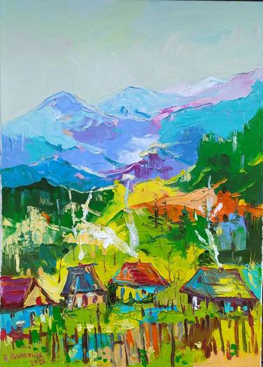 Original Expressionism Landscape Paintings by Bogdan Vynarchyk