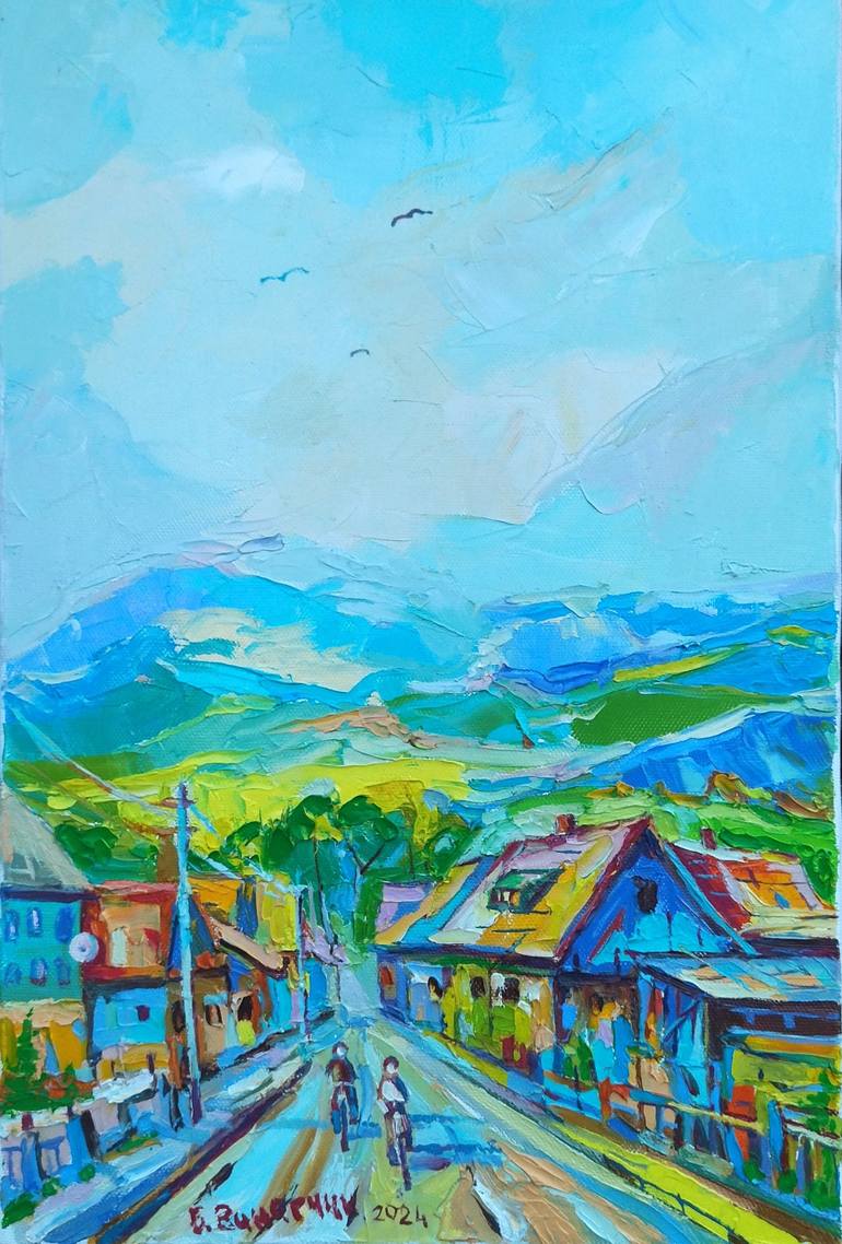 Original Expressionism Landscape Paintings by Bogdan Vynarchyk