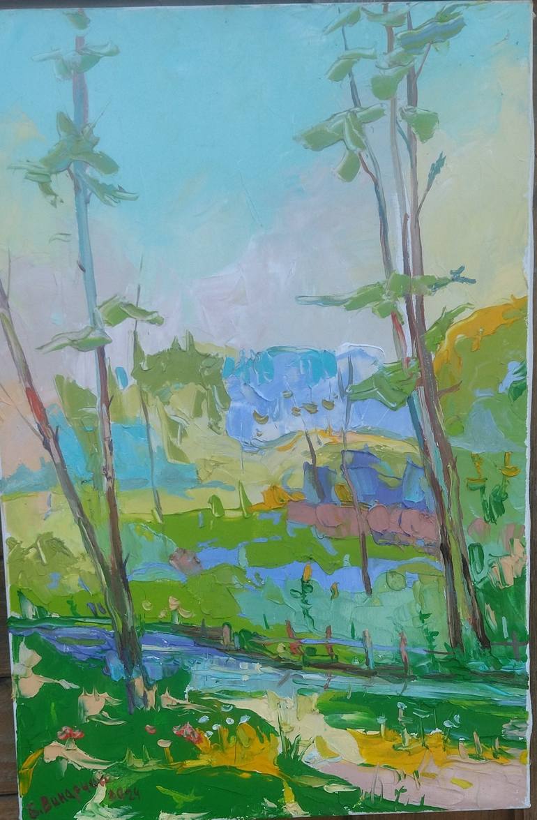 Print of Expressionism Landscape Paintings by Bogdan Vynarchyk