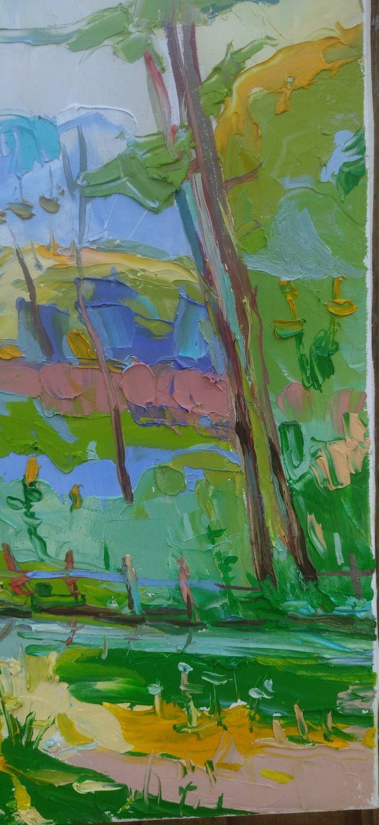 Original Expressionism Landscape Painting by Bogdan Vynarchyk