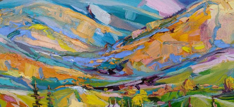 Original Expressionism Landscape Painting by Bogdan Vynarchyk