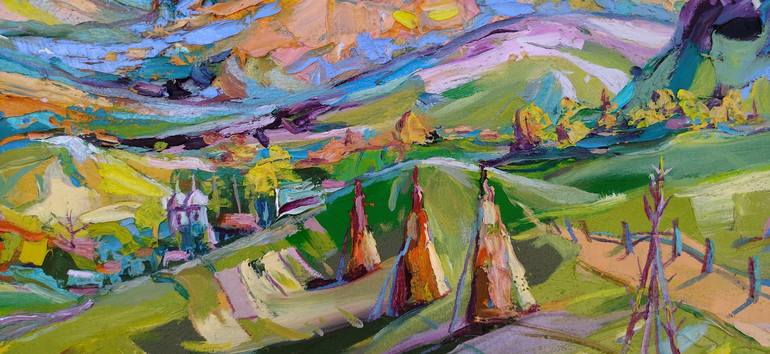 Original Expressionism Landscape Painting by Bogdan Vynarchyk