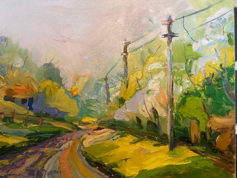 Original Expressionism Landscape Painting by Bogdan Vynarchyk